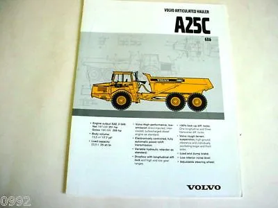 Buy Volvo A25C 6x6 Articulated Truck Brochure • 20$