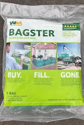 Buy Waste Management Bagster Dumpster In A Bag 8' X 4' X 2' 6  3CUYD C4 • 15$