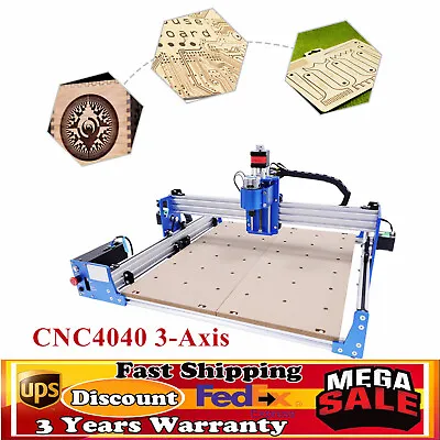 Buy 3 Axis CNC 4040 Router Engraver Wood Engraving Carving Cutting Milling Machine • 407$