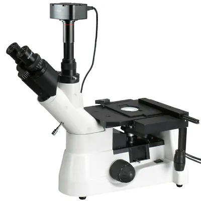 Buy AmScope 40X-1000X Super Field Inverted Metallurgical Microscope + 5MP Camera • 1,545.99$