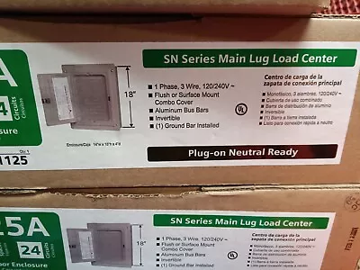 Buy Siemens SN1224L1125 SN Series 125 Amp 12-Space 24-Circuit Main Lug Plug-On Neutr • 59$