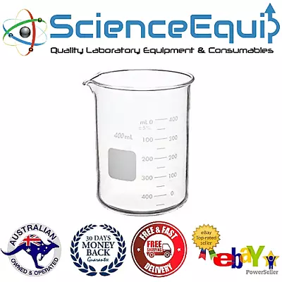 Buy Beaker Quartz Beakers Low Form With Spout @ 400ML- High Temperature Up To... • 57.89$