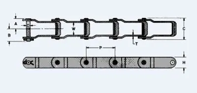 Buy 667X Manure Spreader Chain 10FT Pintle Chain, New From Factory • 106$