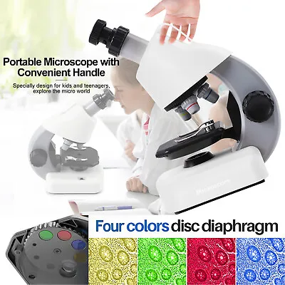 Buy FOUR E'S Student Microscope 40X-800X Cordless LED Illumination Lab Compound • 14.99$