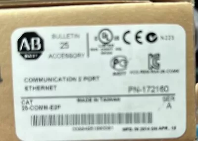 Buy Allen Bradley 25-COMM-E2P PowerFlex Communication 2 Port Ethernet Adapter NEW • 284.19$