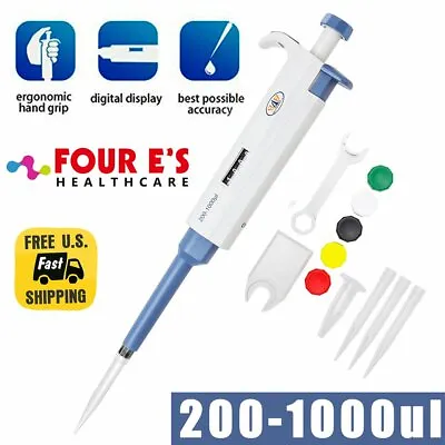 Buy 200-1000ul Single Channel Pipette Adjustable Volume Micro Pipettors For Lab US • 23.80$