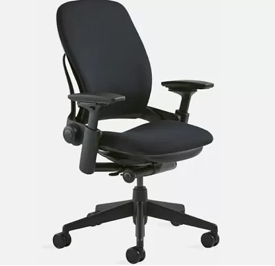 Buy Steelcase Leap V2 Chair, Fully Loaded Black On Black New Free Shipping • 217$
