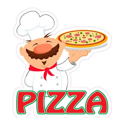 Buy Food Truck Decals Pizza Style D Restaurant & Food Concession Sign White • 72.99$