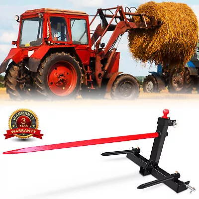 Buy 3 Point Hay Bale Spear Trailer Hitch Receiver Cat 1 Tractor With Gooseneck Ball • 278.99$
