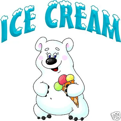 Buy Ice Cream Decal 14  Concession  Food Truck Restaurant Vinyl Sign Sticker • 16.99$