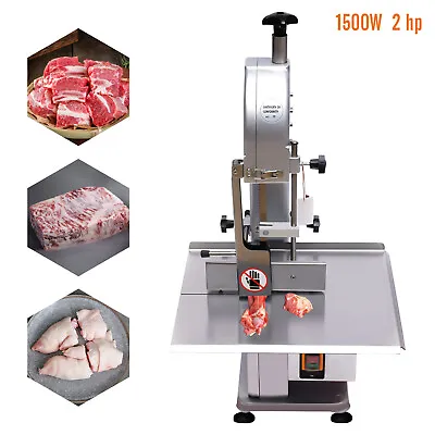 Buy 1500W Electric Commercial Meat Bone Saw Machine Frozen Meat Cutting Band Cutter • 370.50$
