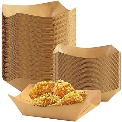 Buy 200Pcs Paper Food Trays Disposable, 1LB Paper Food Boats, Recyclable Eco  • 49.54$