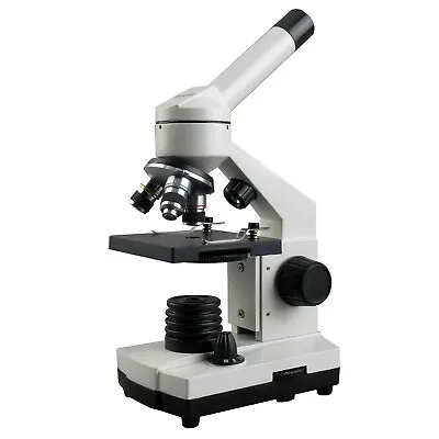 Buy AmScope 40X-1000X Cordless Metal Frame Compound Microscope Top Bottom LED Light • 84.99$
