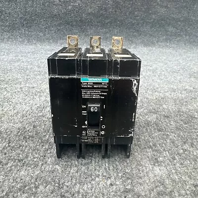 Buy Siemens BQD360 60-Amp 3-Pole 480V Bolt On Circuit BreakeR Used • 74.99$