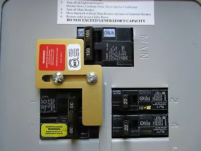Buy SIE-P1 Murray Siemens Generator Interlock Kit 100 Amp Panel LISTED • 69.95$