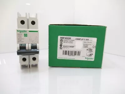 Buy Schneider Electric M9F42220 Miniature Circuit Breaker 20 A 2 Pole Curve C • 38.97$