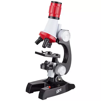 Buy AmScope 100X-1200X LED Kids Beginner Microscope Toy Set + Slides Preparation Kit • 19.99$