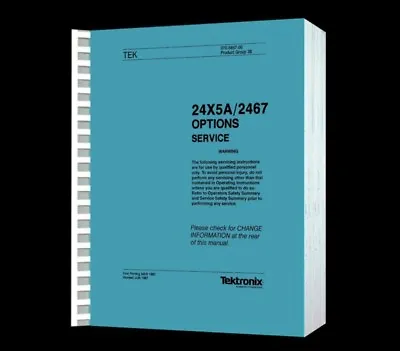 Buy Tektronix 2445A 2465A 2467 Oscilloscopes ALL Options Paper Reprinted Manual +CD • 75$