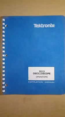 Buy Tektronix 2213 Oscilloscope Operators Instruction Manual 7E B5 • 24.97$
