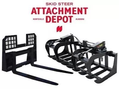 Buy 72  Root Grapple Bucket And 48 Long Walk Through Pallet Forks Combo Quick Attach • 2,081.24$