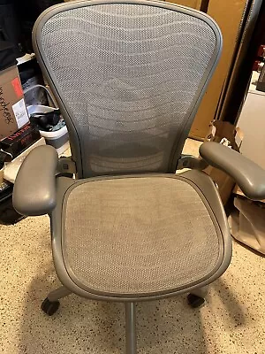 Buy Herman Miller Aeron Chair  Size B Fully Loaded Version,  GREY, Lifetime Warranty • 350$