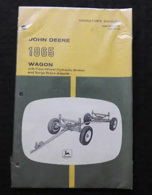 Buy 1969 JOHN DEERE No. 1065 (CORN BEEN HAY) WAGONS OPERATORS MANUAL MINT SEALED • 22.95$