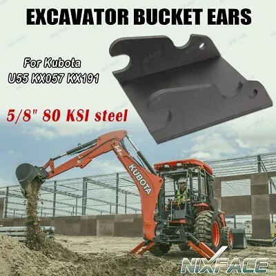 Buy Excavator Quick Attach Bucket Ears Attachment Fit For Kubota U55 KX057 KX191 • 182.69$