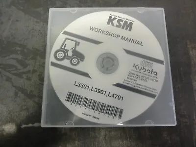 Buy Kubota KSM L3301 L3901 L4701  Tractor Workshop Manual CD • 20$