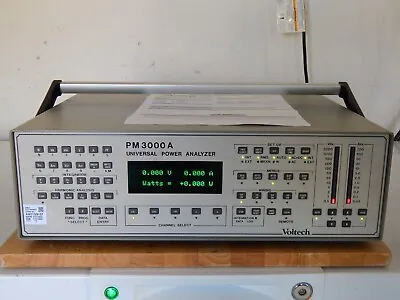 Buy Voltech Universal AC Power Analyzer PM3000A Single Channel. NIST Cal'ed • 1,400$
