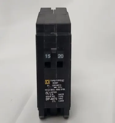 Buy Square D HOMT1520CP AC Single-Pole Tandem Circuit Breaker 15-20A 120/240V • 15.99$