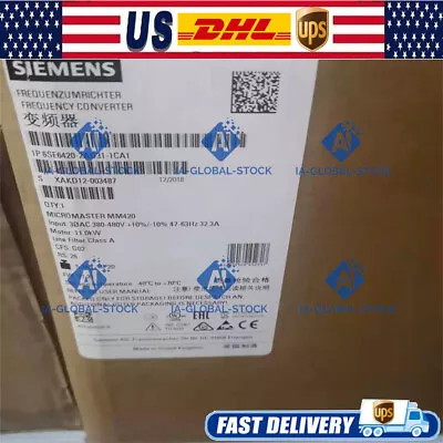 Buy New In Box Siemens 6SE6420-2AD31-1CA1 MICROMASTER 420 6SE64202AD311CA1 • 736.99$