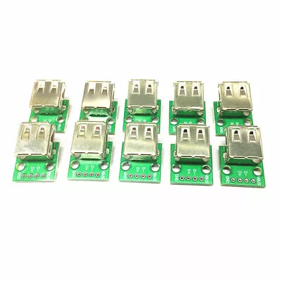 Buy 10PCS USB 2.0 4P Inline Female Socket Connector Right Angle Plug   Socket • 7.24$