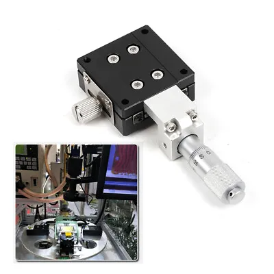 Buy X Axis Micrometer Trimming Platform Manual Linear Stage Bearing Sliding Table • 41.80$