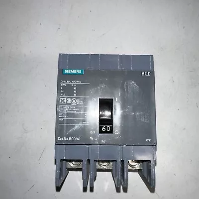 Buy Siemens BQD360 60A, 480V AC Molded Case Circuit Breaker Re-Certified • 85$