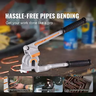 Buy Pipe Tube Bender, Copper Tubing Bender 180 Degrees, 3-in-1 Manual Tubing Bending • 21.83$