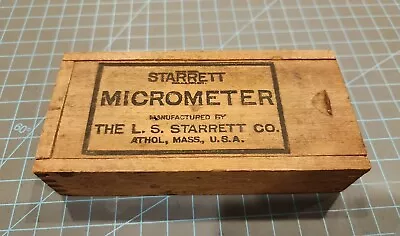 Buy Starrett Micrometer Wood Box Sliding Cover Vtg 5½ X 2⅝ X 1¼ ~ EMPTY ~ Gw12 • 27.50$