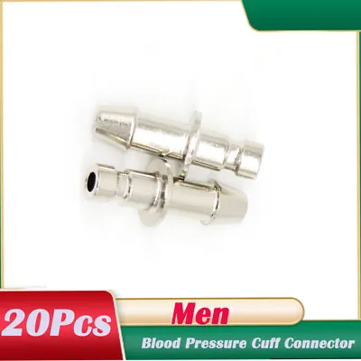 Buy 20Pc Men Air Hose Connectors Cardiac Monitor Blood Pressure Tube Plug Metal Male • 15.50$