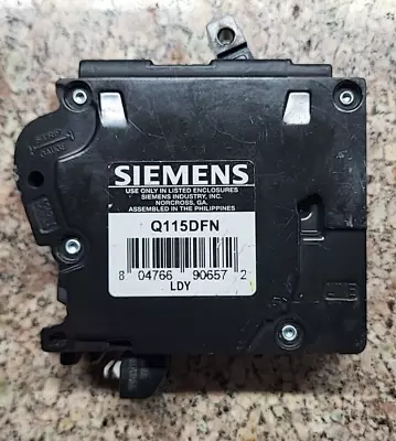 Buy New Circuit Breaker Siemens Q115DFNP Q115DFN 15A Dual AFCI/GFCI Plug On Neutral • 37.49$