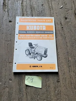 Buy Kubota G6200H G5200H G4200H Tractor & Mowers Parts Catalog Manual Book • 25.23$