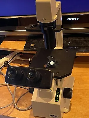 Buy Nikon TMS 213223 Inverted Phase Contrast Microscope W/ Objectives • 700$