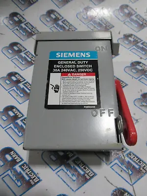 Buy SIEMENS GNF321RA, 30 Amp, 240 Volt, 3PH 3W, NEMA 3R, Disconnect - NEW-S • 70$