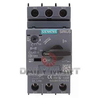 Buy New In Box SIEMENS 3RV2011-1HA10 Switch Circuit Breaker 5.5-8A • 114.66$
