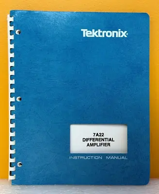 Buy Tektronix 070-0931-00 1988 7A22 Differential Amplifier Instruction Manual. • 42.49$