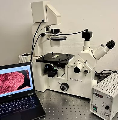 Buy Zeiss Axiovert 135 Inverted Fluorescence Phase Microscope Camera + Laptop • 6,950$