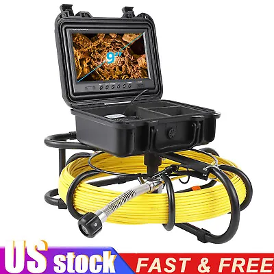 Buy 9  Pipe Inspection Sewer Camera With Self Leveling 1080P 165FT/50M 512HZ Signal • 649.99$