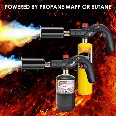 Buy Propane Torch Gun Charcoal Starter Camp Grill Torch Outdoor Flame Thrower • 33.24$