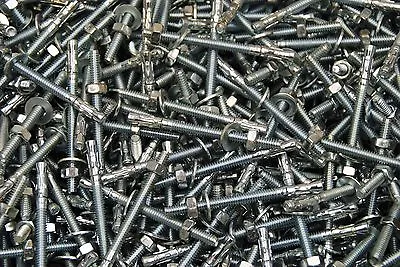 Buy (100) Concrete Wedge Anchor Bolts 1/4 X 3-1/4 Includes Nuts & Washers • 51.99$