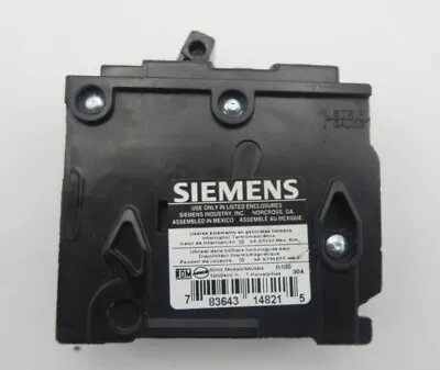 Buy Siemens 60Hz 120/240V 30A Breaker Black 1 Pole Interrupting Rating 10,000 NEW  • 9.99$