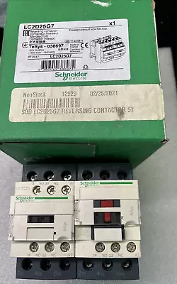Buy Schneider Electric Reversing Contactor 25 A 15 HP LC2D25G7 TeSys 038697 • 171$