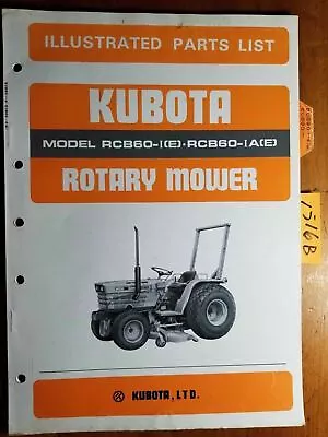 Buy Kubota RCB60-I RCB60-IE RCB60-IA RCB60-IAE Rotary Mower Parts Manual 07909-60101 • 20$